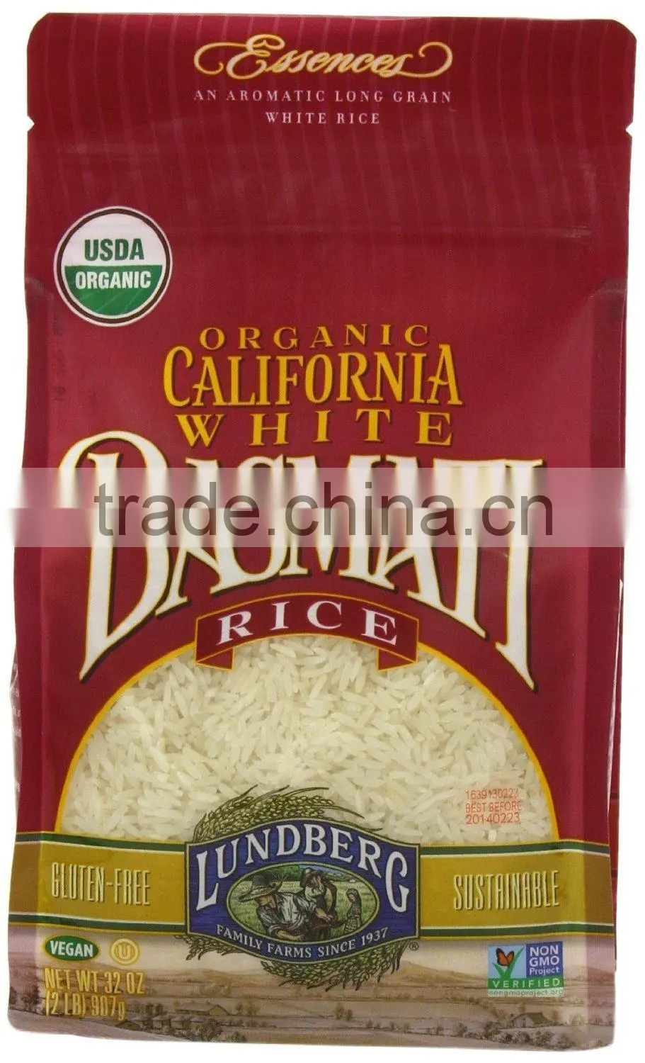 virgin ldpe china made food grade plastic gusseted bags for rice