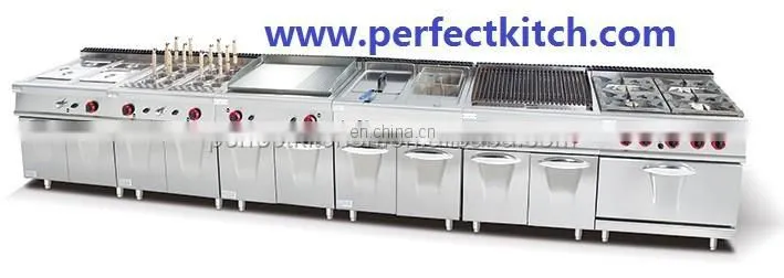 Stainless Steel Combination Cooking Ranges Industrial kitchen equipment