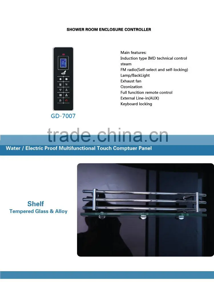 2015 China Factory Steam Room Steam Shower With Sliding Door K-7073A
