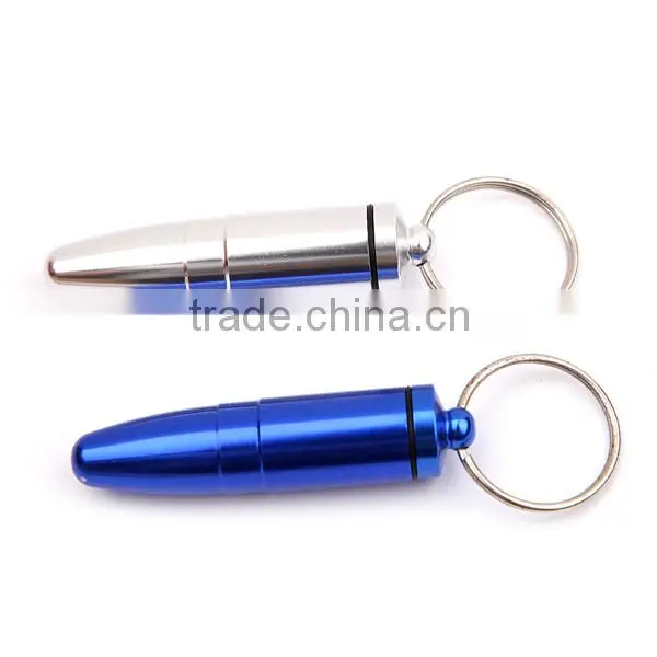 Waterproof aluminium alloy pill holder keychain