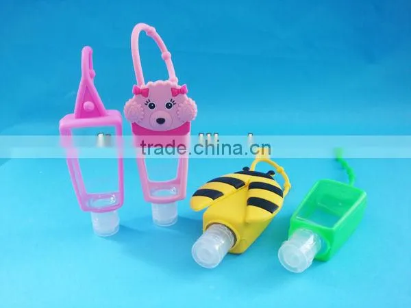 Mini Cute plastic lotion Bottle With Silica Gel Case 15ml,20ml,30ml