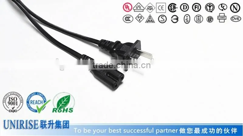 Chinese Standard 2 Pin Plug to CCC C7 Connector Power Extension Cord