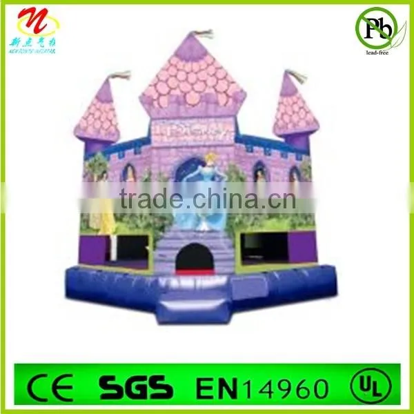 2014 High Quality PVC Cheap Princess Theme Inflatable Castle For Kids