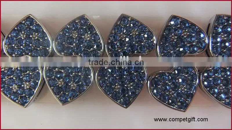 Factory Direct Supply of Encrusted with Diamonds 10MM Wear Jewelry Slider Heart Charms