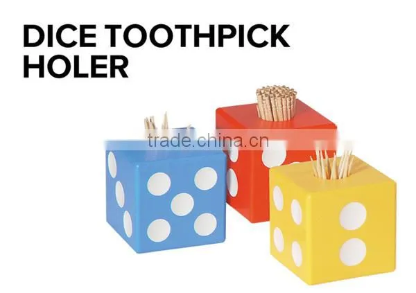 D407 cute dice shaped toothpick holder dental supply advertising object