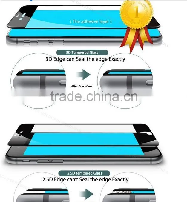 Best quality 100%Full Cover 9h 0.26mm 2.5D For Iphone 6/6s Tempered Glass Screen Protector