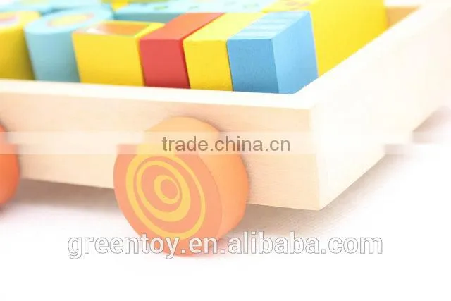 wooden car for kids baby toy with blocks for sale