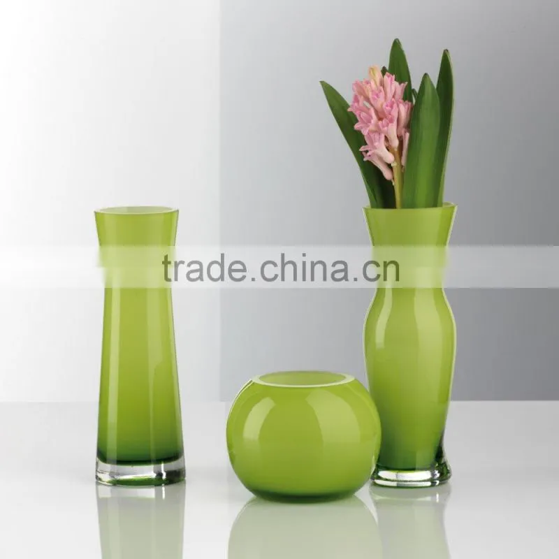 Glass Vase set ; Solid color glass vase, colorful glass vase