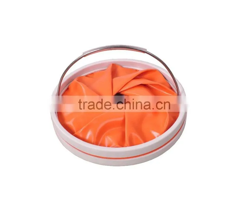 11 Litre Folding Camping Kitchen Bucket Orange