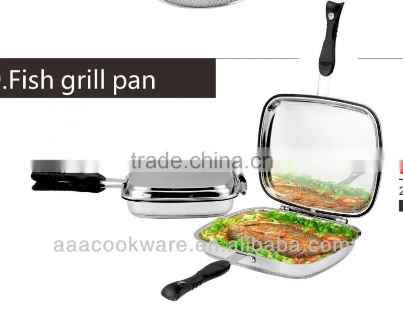 Stainless Steel Fish Grill Pan For Induction Cooker
