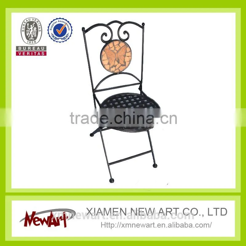 Cheap Mosaic outdoor garden chair metal garden chair