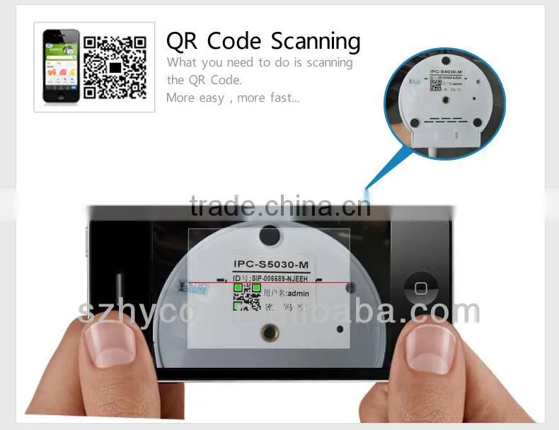 HD720P WiFi IP P2P Camera compatible for iphone android phone