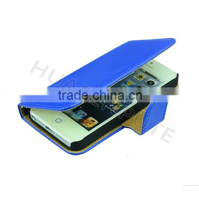 Mixed Color Wallet Leather Case For iPhone5, Flip Leather Case For iPhone5