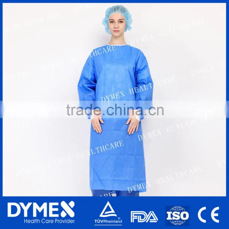 Blue Disposable Nowoven Sterile SMS Surgical Gown