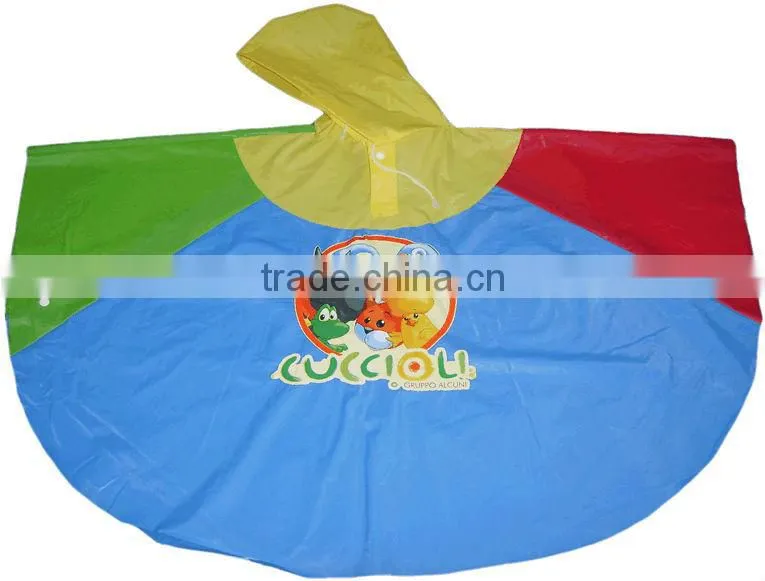 printed rain poncho