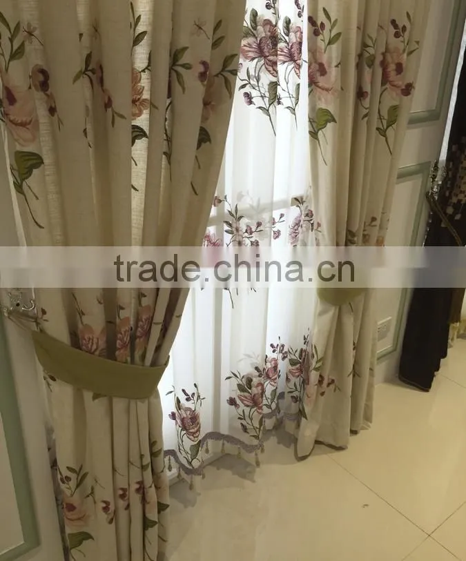 2015 new design European high-grade jacquard polyester curtain