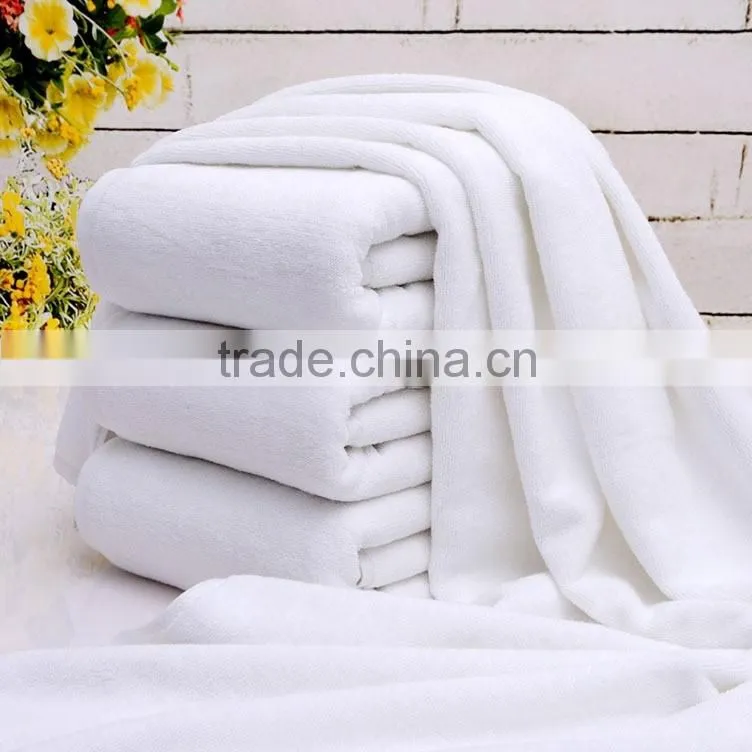 White Hotel Towel/Factory Price Cotton Beach Bath Towel