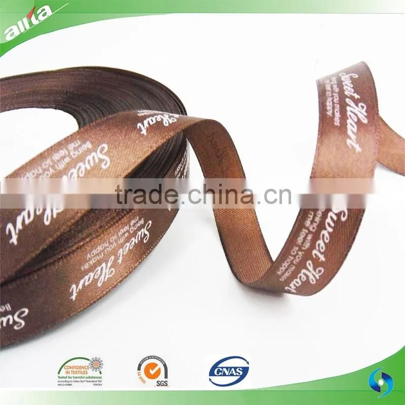 High Quality custom printed polyester satin ribbon