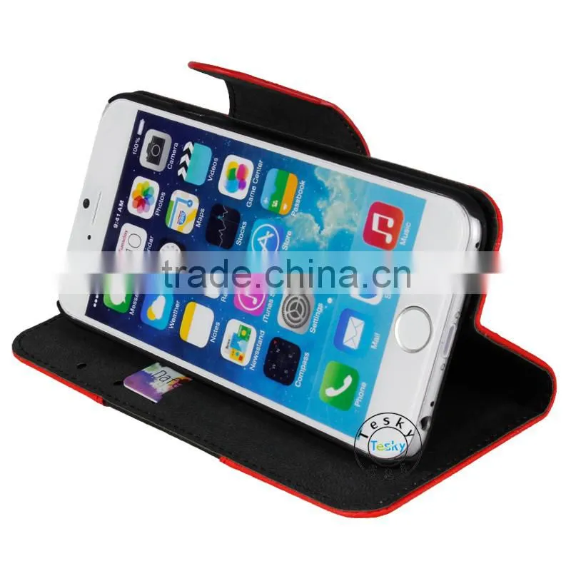 for iphone 6 leather case new arrival , stand case for iphone 6