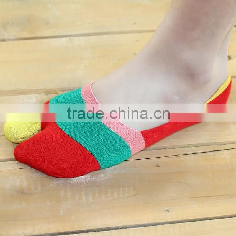 Man toe socks shallow mouth bamboo fiber stealth boat socks Peas shoes