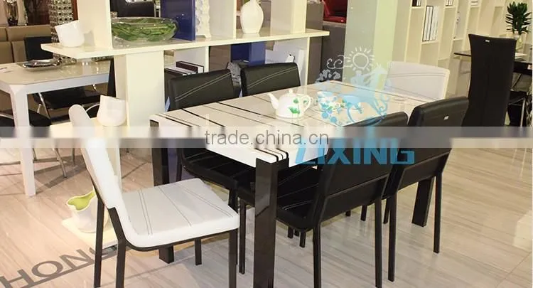 Contemporary Furniture Luxury Marble Table Top Wooden Dining Table