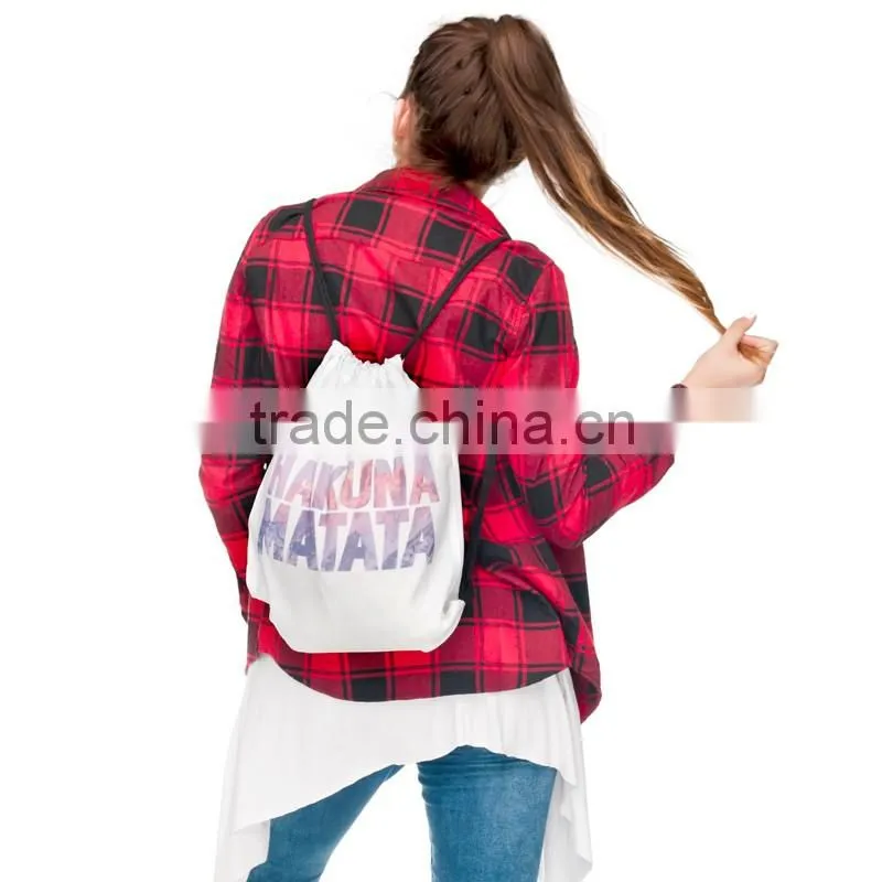 China Suppliers Hot Sale Full Print Sublimation Polyester Custom Drawstring Bag