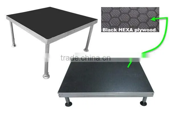 1.22x1.22m aluminum frame adjusted height portable stages