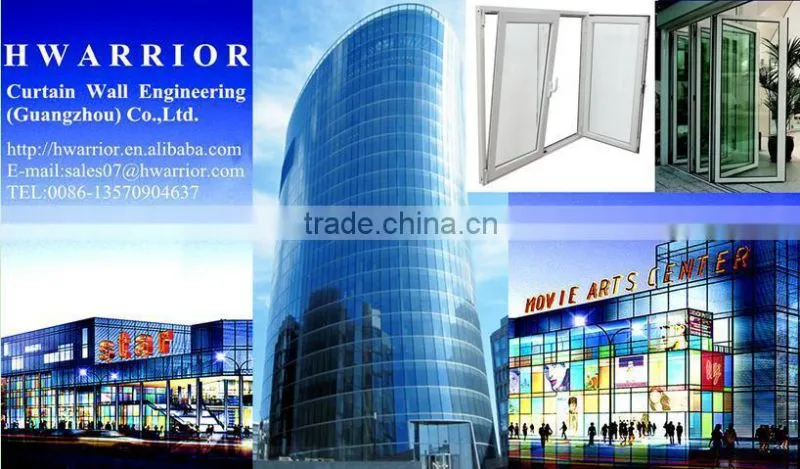 Stick glass curtain wall economic cheap facade including installation and fixing