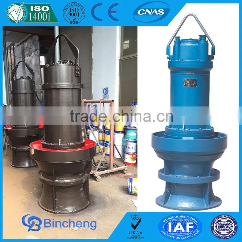 Axial flow sump pump for pond
