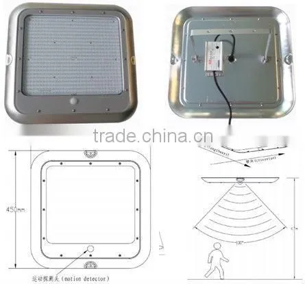 NO.1 energy saving 125lm/w gas station led lighting explosion proof lamp 40w led canopy light for gas station