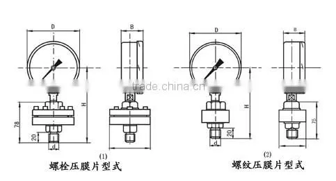 Stainless Steel Fire Hose air Pressure Gauge