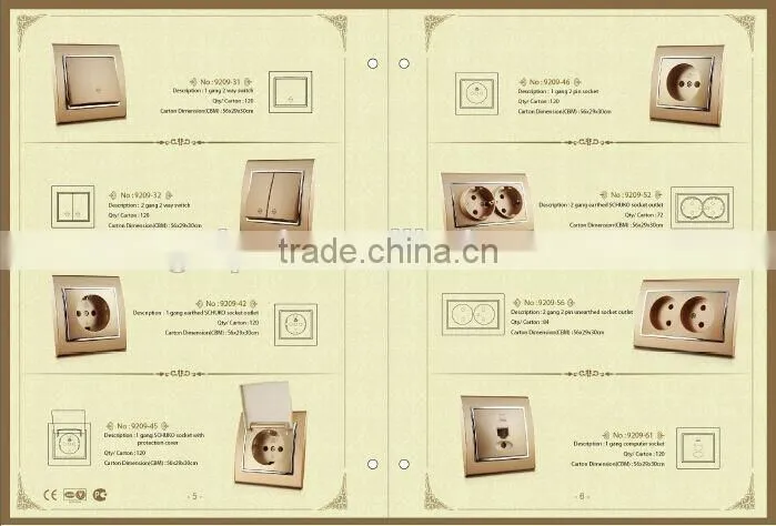 European Standard Grounding Socket Outlet