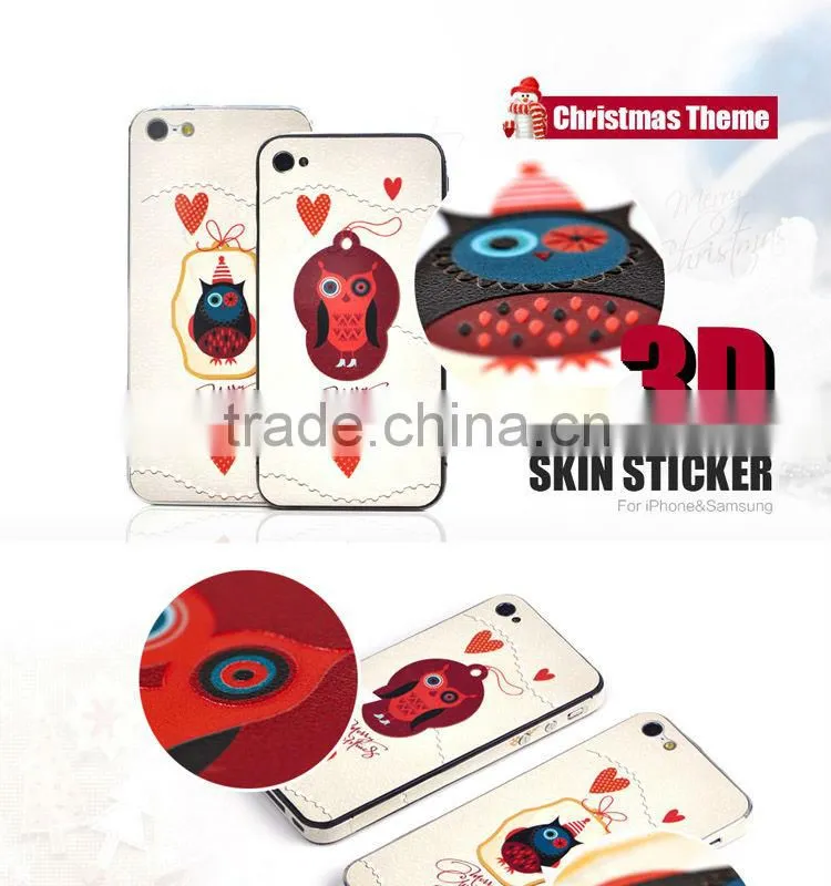 2013 anti-scratch galaxy s4 skin sticker with Christmas theme