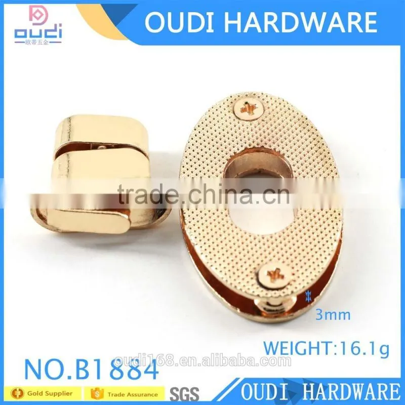 Best sale high quality gunmetal hardware turn lock fashion metal bag lock