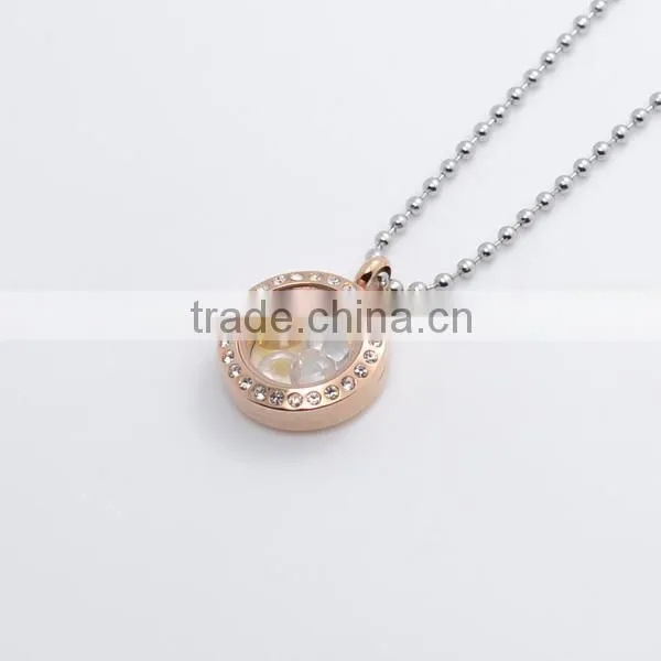 Best quality Diy 20mm round crystal silver/gold magnet glass memory charms floating locket