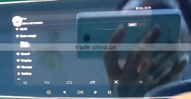 Android Navigation Dual Camera Car DVR Rear view mirror