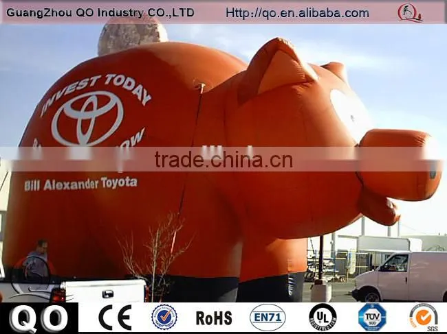 High quality outdoor pvc giant inflatable cow size cartoon for advertising
