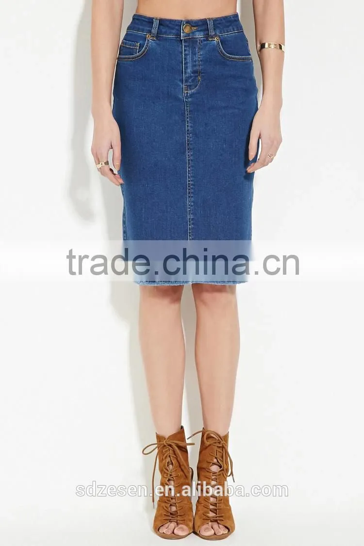OEM Service Wholesale Low Price Sexy Denim Pencil Skirts For Women