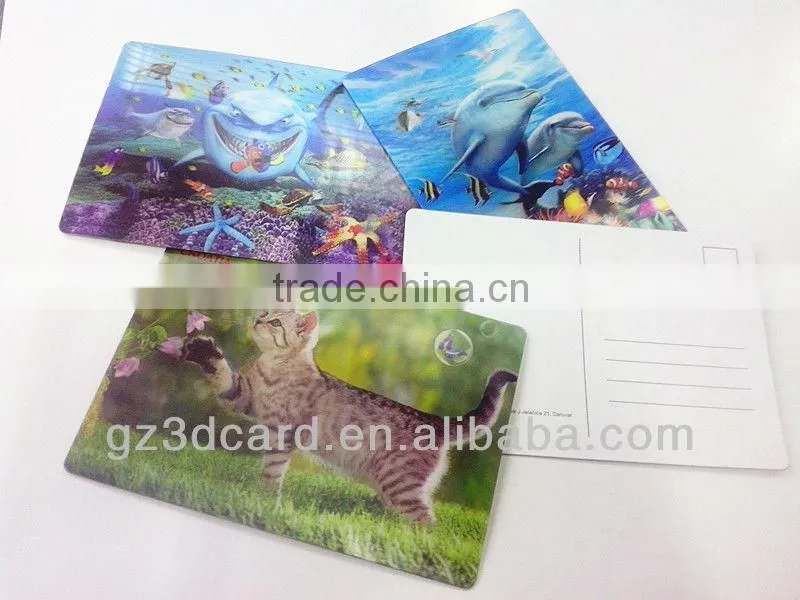 Best seller lenticular 3d postcards of dolphin