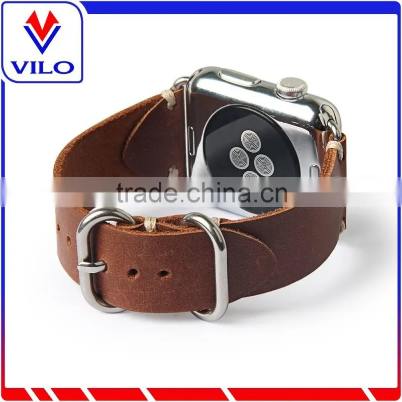 For Apple Watch Genuine Leather Original Watch Band With Connection Adapter Clip