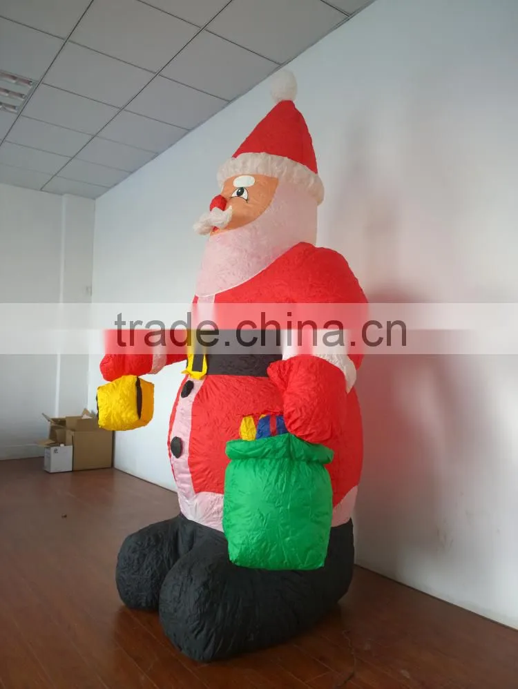 DJ-XT-33 lighted inflatable santa claus distribute gifts wholesale items street decoration