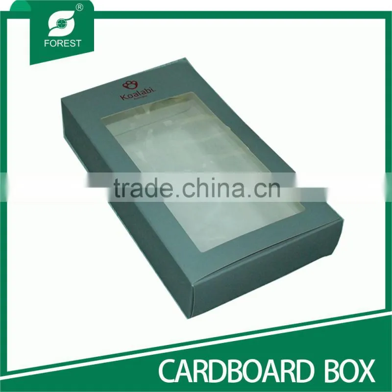 CUSTOMIAED CARDBOARD BOX WITH PVC WINDOW