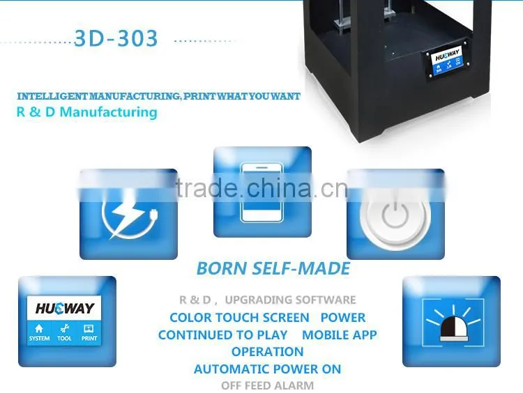 2016 China Wholesale Build Size 200*200*480mm Industrial 3D Printers