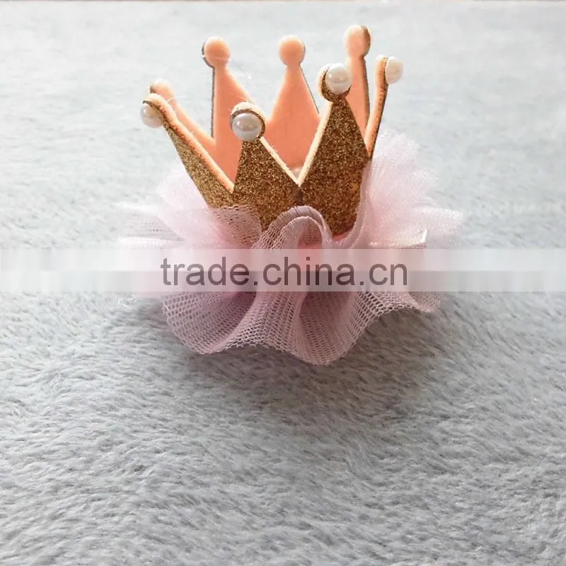 2014 cute crown children's hair accessories baby hair clips jewel