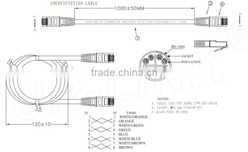 UTP CAT6a Patch Cord