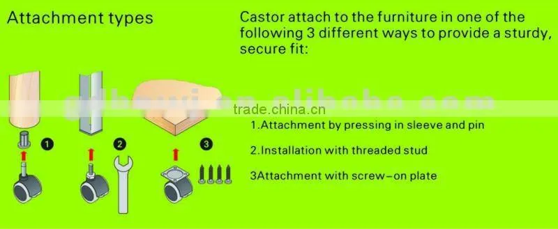 With 8 automatic production lines Swivel plate grey rubber trolley caster wheels(IC23A)