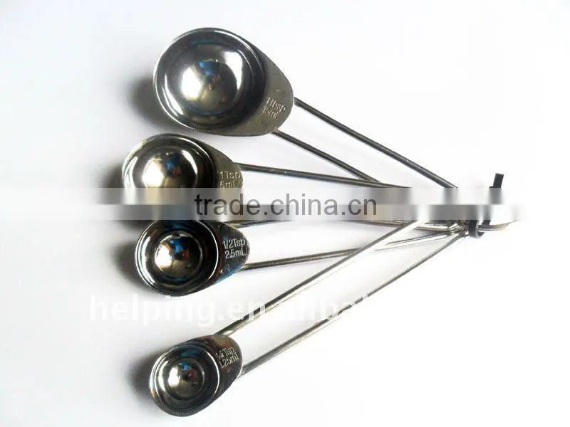 4 pieces set stainless steel measuring spoon