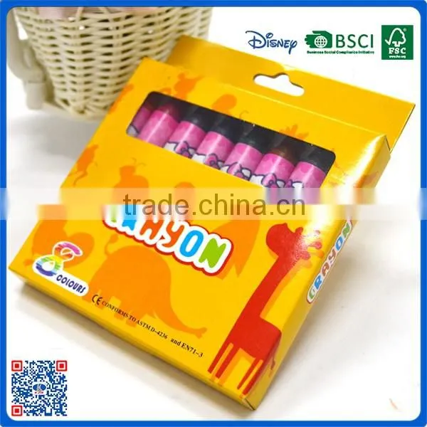 2016 Wholesale environmental 8 colors mini crayon for art