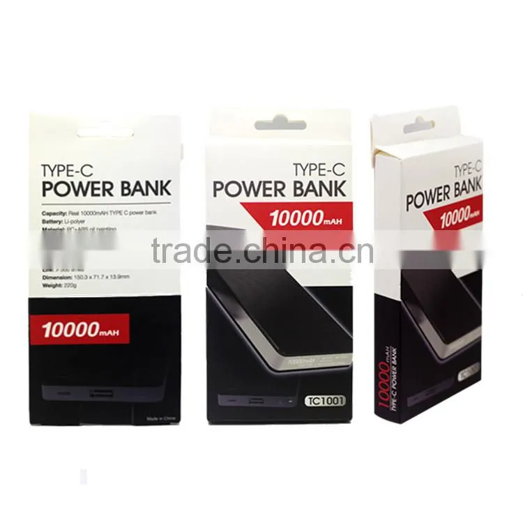 High quality real capacity external travel type C 10000mah fast charging power bank