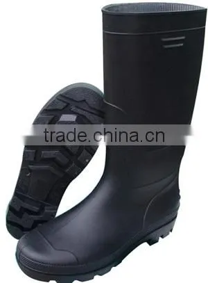 men woking pvc knee high boots